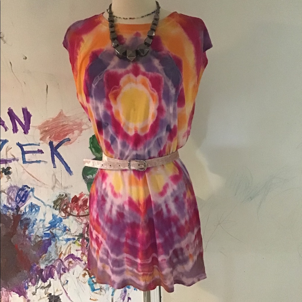 Helmut Lang Tie Dye Tunic Tank Top Upcycled